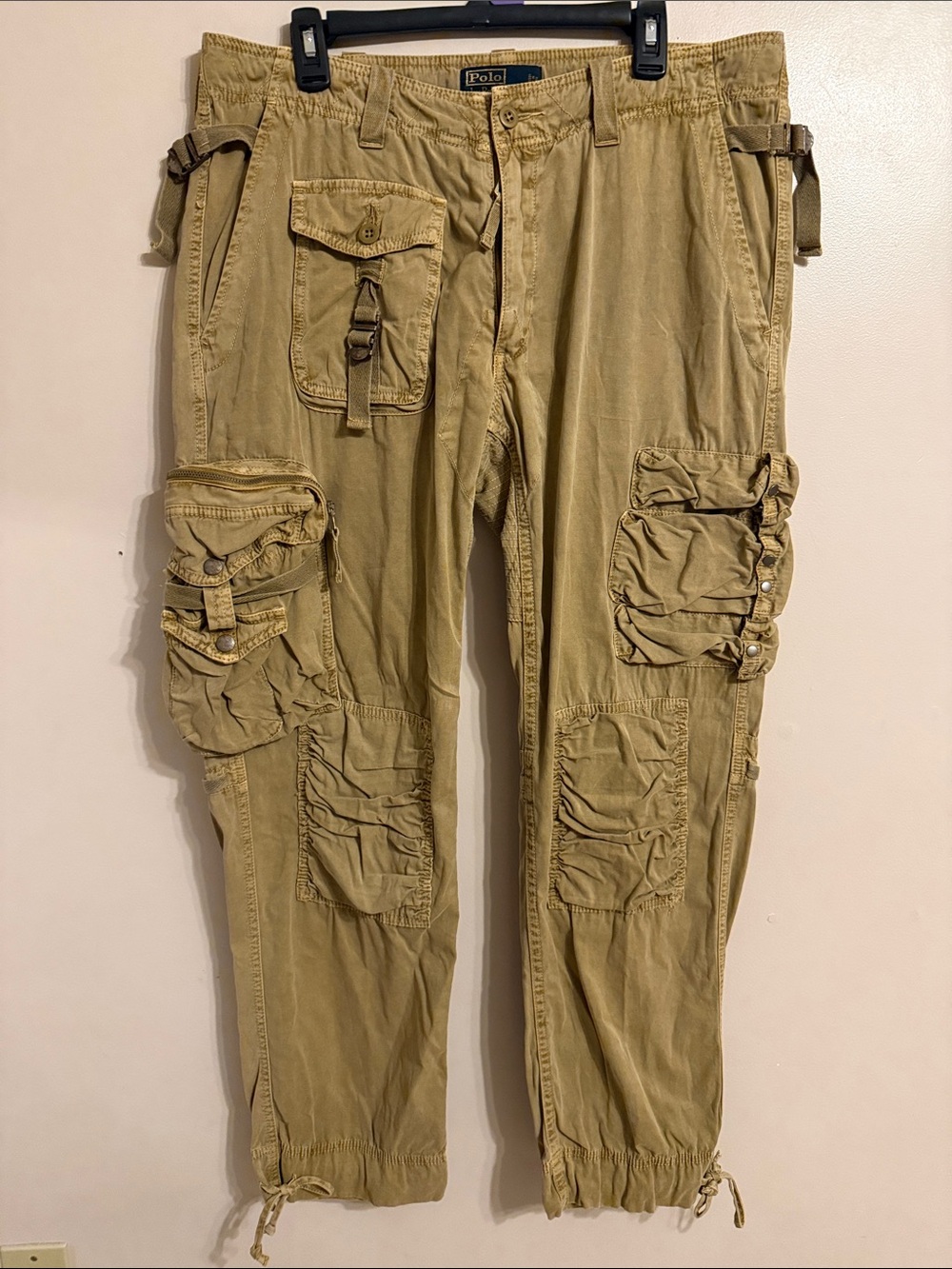 Vintage Polo Ralph Lauren Paratrooper Pants Men’s 36x32 Cargo Utility Army RARE